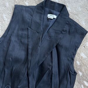 Jason Wu Linen Dbl Breasted Sleeveless Vest